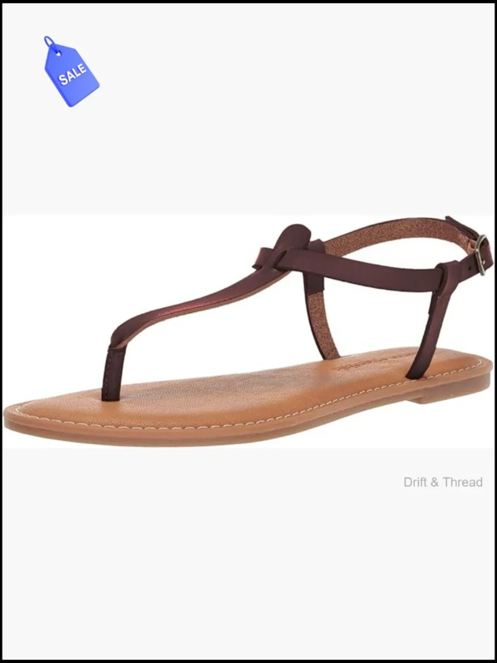 Adjustable Ankle Strap Sandal with Memory Foam Insole